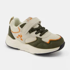 Store Le Coq Sportif CHAUSSURES BÉBÉChaussures à scratch vert kaki RUNNER bébé Opticalwhite/green