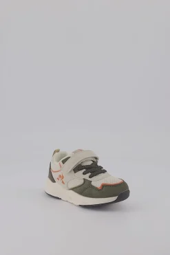 Store Le Coq Sportif CHAUSSURES BÉBÉChaussures à scratch vert kaki RUNNER bébé Opticalwhite/green