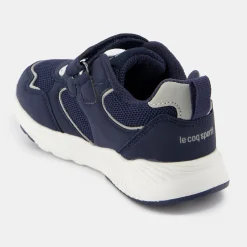 Clearance Le Coq Sportif CHAUSSURES ENFANTChaussures bleues à scratch RUNNER enfant Moonlitocean/silver