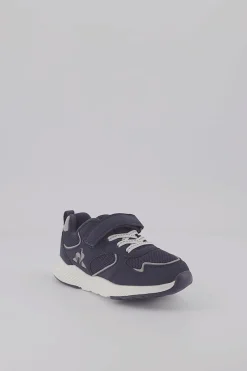 Clearance Le Coq Sportif CHAUSSURES ENFANTChaussures bleues à scratch RUNNER enfant Moonlitocean/silver