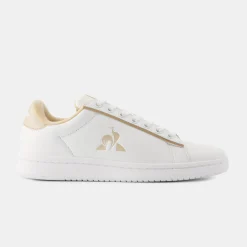 Discount Le Coq Sportif Chaussures LCS COURT CLEAN W Femme Opticalwhite/frostedalmond