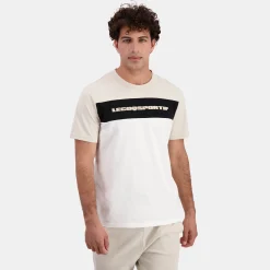 Best Sale Le Coq Sportif ContemporainT-shirt Homme Peyote/marshmallow