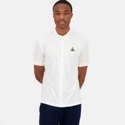Clearance Le Coq Sportif Coq d'orChemise manches courtes Homme Marshmallow