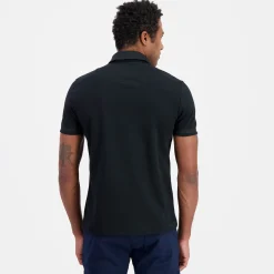 Online Le Coq Sportif Coq d'orPolo col zippé Homme en interlock 240g coton Black