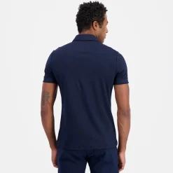 New Le Coq Sportif Coq d'orPolo col zippé Homme en interlock 240g coton Darkvelvet