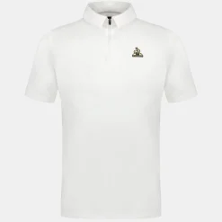 Best Sale Le Coq Sportif Coq d'orPolo col zippé Homme en interlock 240g coton Marshmallow