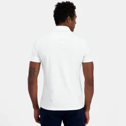 Best Sale Le Coq Sportif Coq d'orPolo col zippé Homme en interlock 240g coton Marshmallow