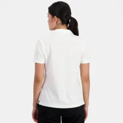 Clearance Le Coq Sportif Coq d'OrPolo Femme en interlock 240g coton Marshmallow