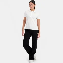 Clearance Le Coq Sportif Coq d'OrPolo Femme en interlock 240g coton Marshmallow