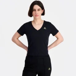 Cheap Le Coq Sportif Coq d'OrT-shirt Femme en interlock lyocell/coton Black