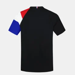 Best Sale Le Coq Sportif EssentielsT-shirt Enfant Black/n.o.w/b.electro/r.elect