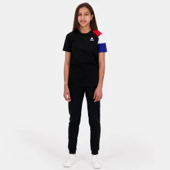 Best Sale Le Coq Sportif EssentielsT-shirt Enfant Black/n.o.w/b.electro/r.elect