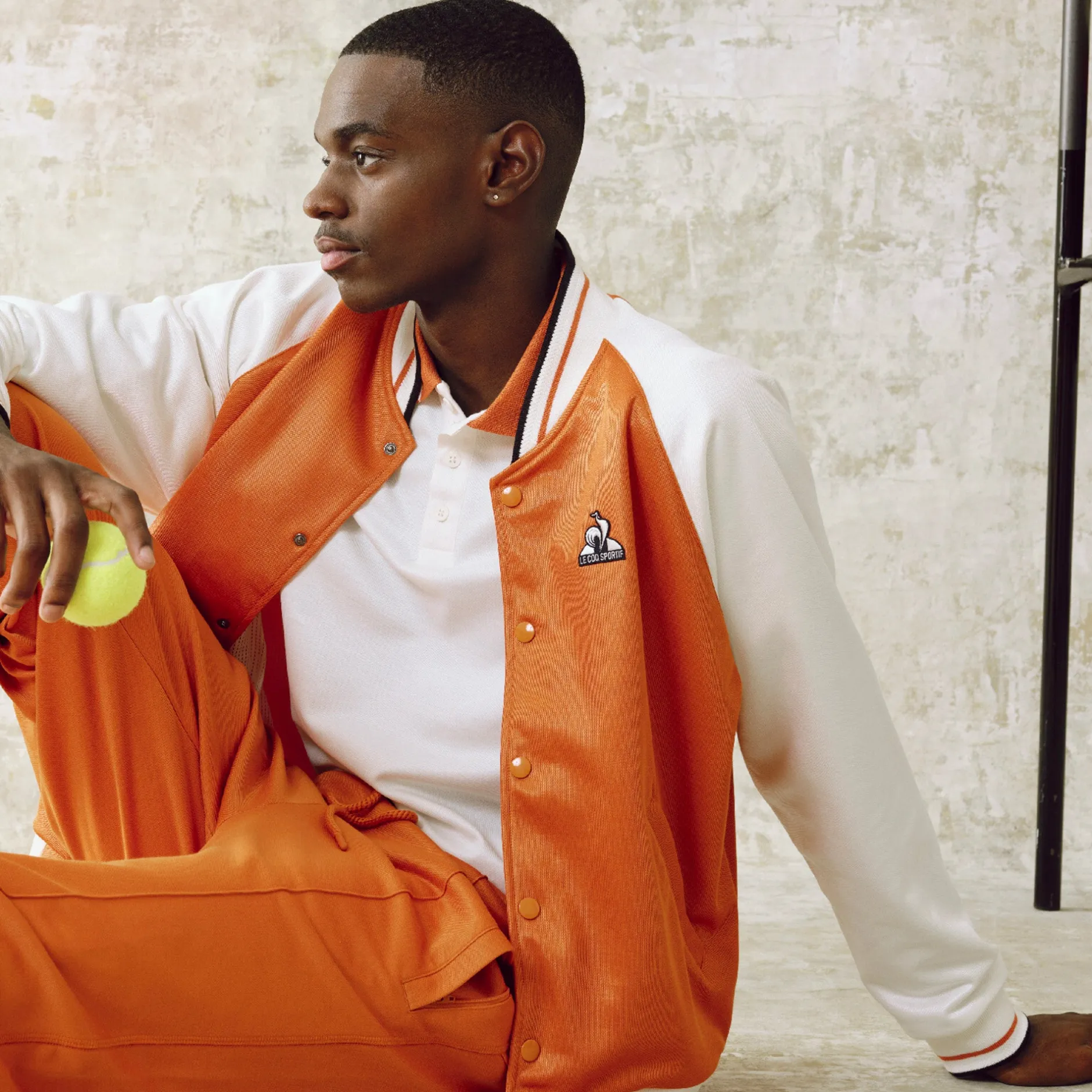 Sale Le Coq Sportif HéritageBomber Homme Apricotorange/marshmallow