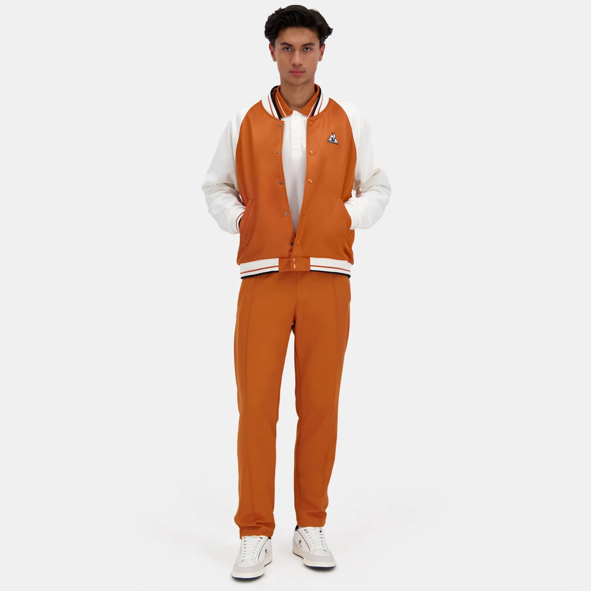 Sale Le Coq Sportif HéritageBomber Homme Apricotorange/marshmallow