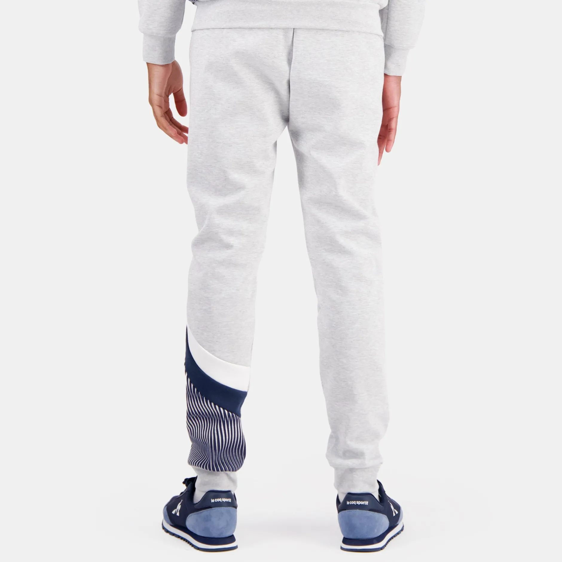 Best Sale Le Coq Sportif HéritagePantalon SLIM Gris chiné clair Homme
