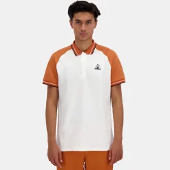 Hot Le Coq Sportif HéritagePolo Homme Marshmallow/apricotorange