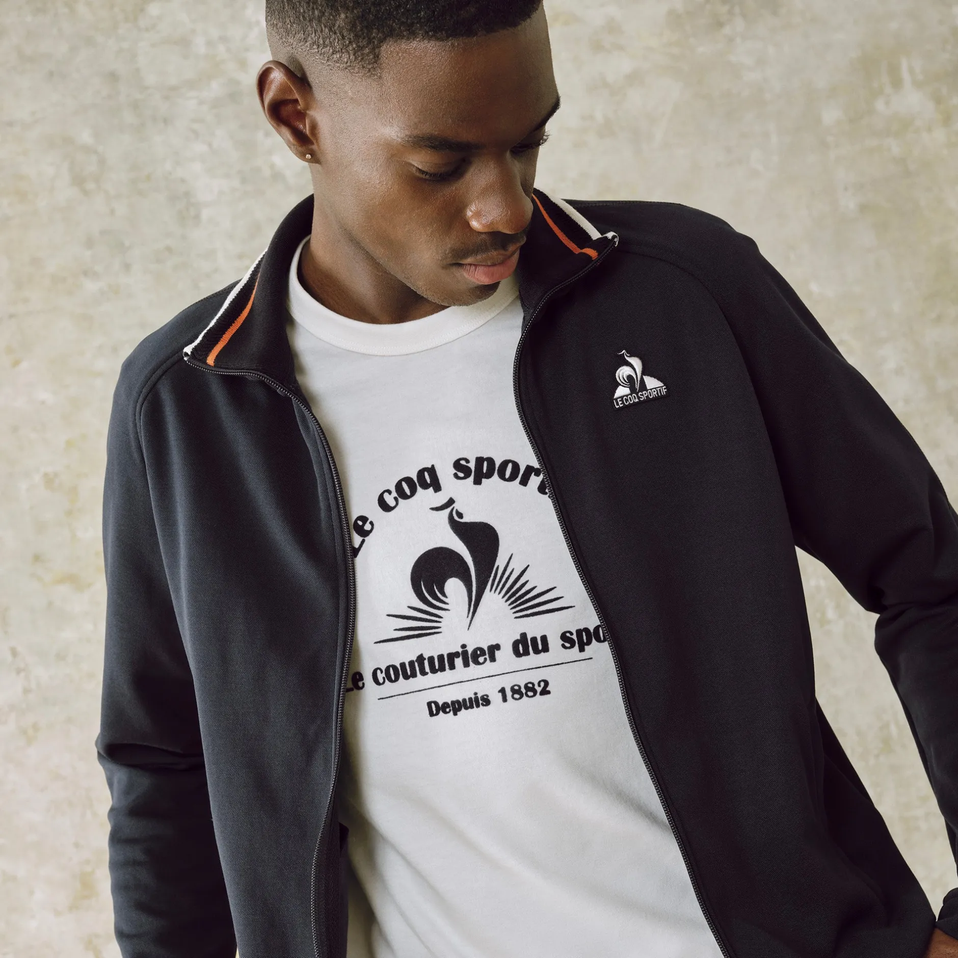 Flash Sale Le Coq Sportif HéritageVeste zippée bleu marine Homme Skycaptain