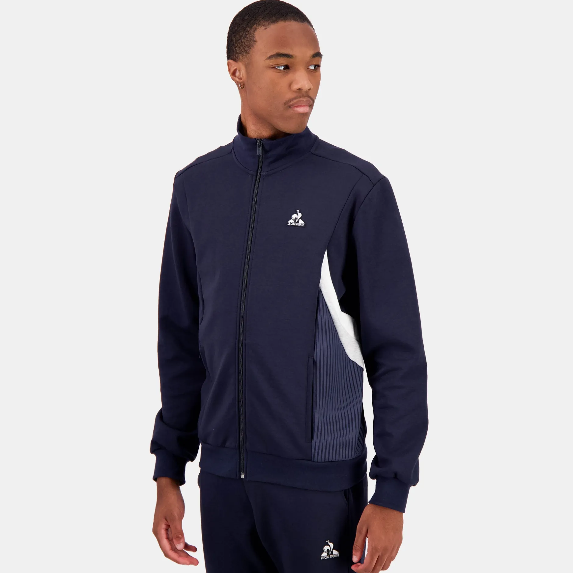 Discount Le Coq Sportif HéritageVeste zippée bleue marine Homme