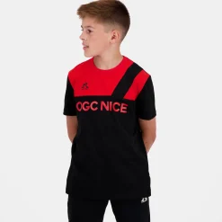 Outlet Le Coq Sportif OGC NiceT-shirt Enfant Black/redn