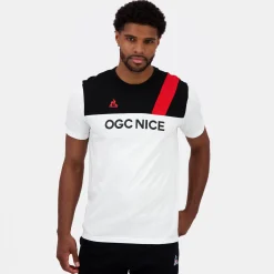 Clearance Le Coq Sportif OGC NiceT-shirt Homme Newopticalwhite