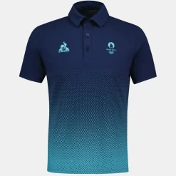 Clearance Le Coq Sportif PARIS 2024 | Polo bleu en dégradé Homme