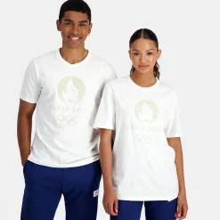Hot Le Coq Sportif Paris 2024 | T-shirt Unisexe Marshmallow