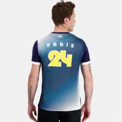 Discount Le Coq Sportif Paris 2024 | T-shirt Homme Bleunuit/marshmallow