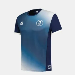 Discount Le Coq Sportif Paris 2024 | T-shirt Homme Bleunuit/marshmallow