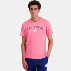 Store Le Coq Sportif Paris 2024 | T-shirt Homme Pinkcarnation