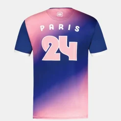 Best Sale Le Coq Sportif Paris 2024 | T-shirt Homme Bluedepths/pinkcarnation
