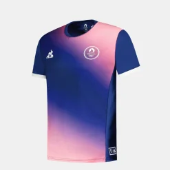 Best Sale Le Coq Sportif Paris 2024 | T-shirt Homme Bluedepths/pinkcarnation