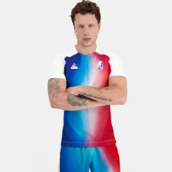 Sale Le Coq Sportif Équipe de France Olympique | Paris 2024Maillot performance rugby Équipe de France Homme Marshmallow/gradiantbbr