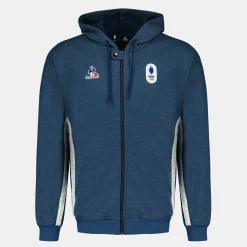Outlet Le Coq Sportif Équipe de France Olympique | Paris 2024Sweat zippé à capuche Équipe de France Homme Insigniablue