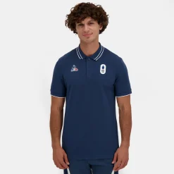 Hot Le Coq Sportif Équipe de France Olympique | Paris 2024Polo Équipe de France Homme Insigniablue