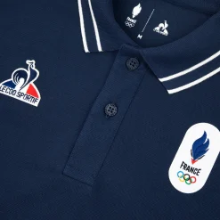 Hot Le Coq Sportif Équipe de France Olympique | Paris 2024Polo Équipe de France Homme Insigniablue