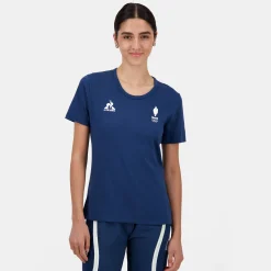 Sale Le Coq Sportif Équipe de France Olympique | Paris 2024T-shirt Équipe de France Femme Insigniablue
