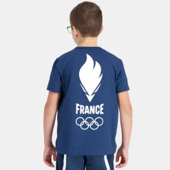 Clearance Le Coq Sportif Équipe de France Olympique | Paris 2024T-shirt Équipe de France Enfant Insigniablue