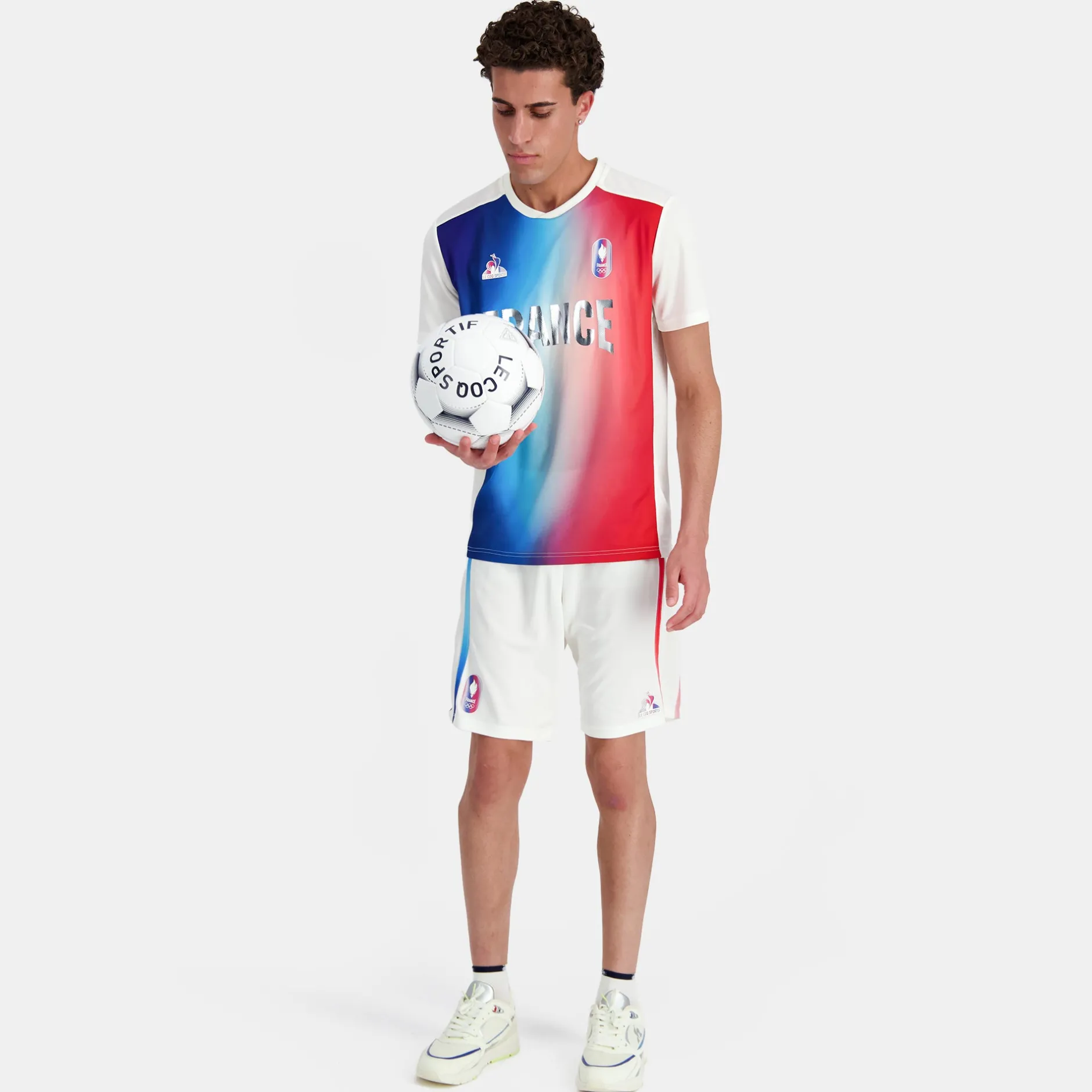 Hot Le Coq Sportif Équipe de France Olympique | Paris 2024Short Homme Marshmallow/gradiantbbr