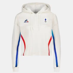 Sale Le Coq Sportif Équipe de France Olympique | Paris 2024Sweat crop à capuche officiel Équipe de France Femme