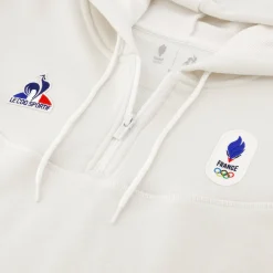 Sale Le Coq Sportif Équipe de France Olympique | Paris 2024Sweat crop à capuche officiel Équipe de France Femme