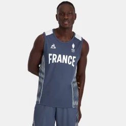 Outlet Le Coq Sportif Équipe de France Olympique | Paris 2024Débardeur training Équipe de France Homme Insigniablue