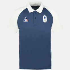 Fashion Le Coq Sportif Équipe de France Olympique | Paris 2024Polo Équipe de France Homme Insigniablue/marshmallow
