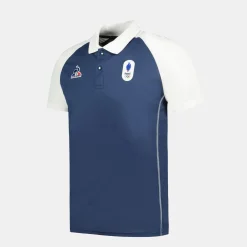 Fashion Le Coq Sportif Équipe de France Olympique | Paris 2024Polo Équipe de France Homme Insigniablue/marshmallow