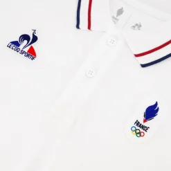 Fashion Le Coq Sportif Équipe de France Olympique | Paris 2024Polo de Podium Équipe de France Homme Marshmallow
