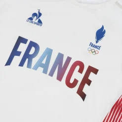 Discount Le Coq Sportif Équipe de France Olympique | Paris 2024Maillot training officiel Équipe de France Homme Marshmallow