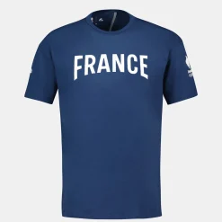Outlet Le Coq Sportif Équipe de France Olympique | Paris 2024T-shirt Équipe de France Homme Insigniablue