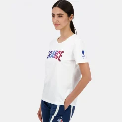 Fashion Le Coq Sportif Équipe de France Paralympique Paris 2024T-shirt Équipe de France Femme