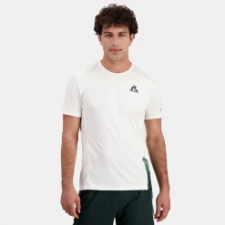 Cheap Le Coq Sportif Tennis PerformanceT-shirt Homme Marshmallow