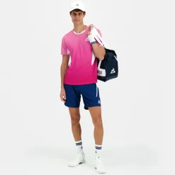 Best Le Coq Sportif Tennis PerformanceT-shirt Homme Aurorapink