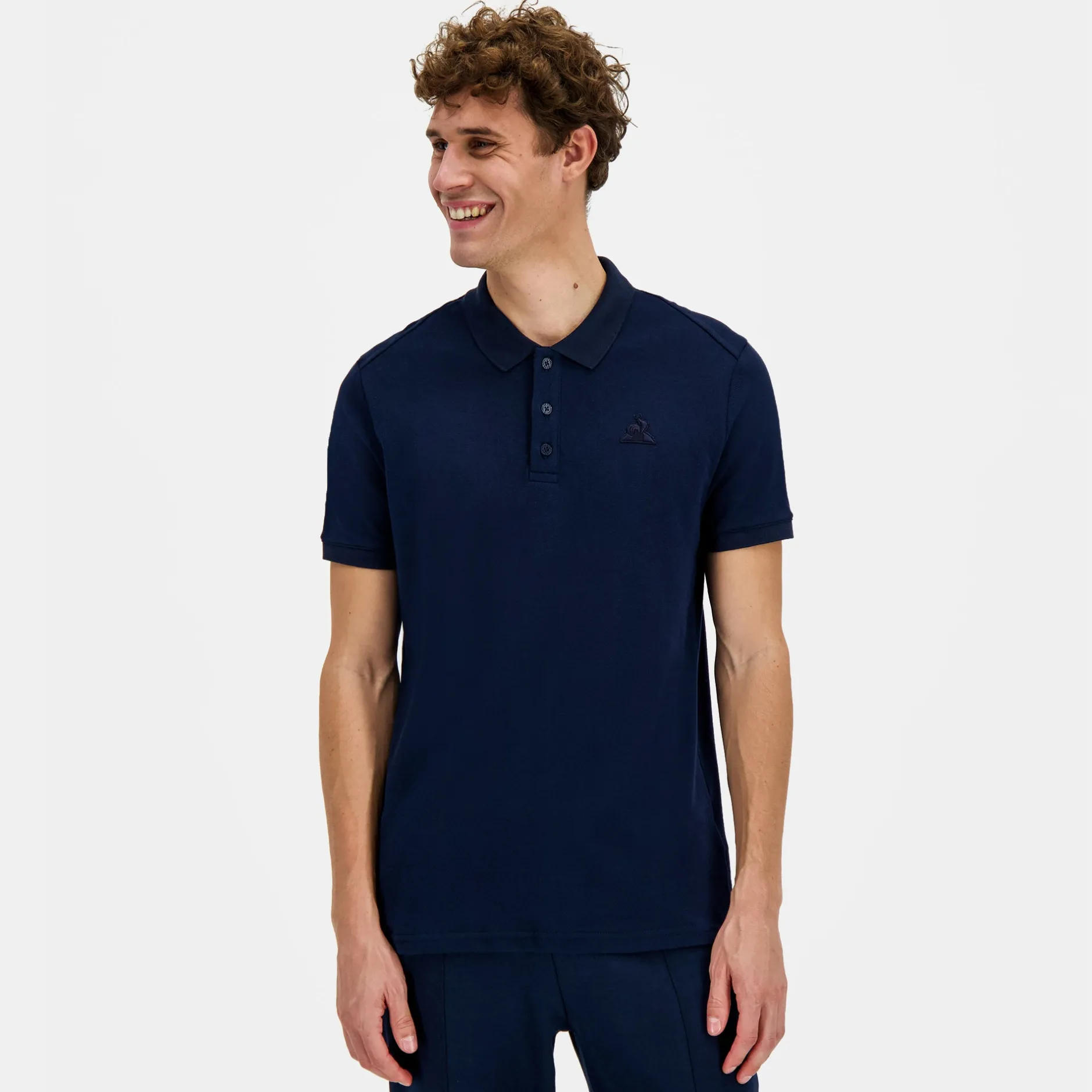 Cheap Le Coq Sportif Ton sur tonPolo Homme en jersey piqué coton Darkvelvet